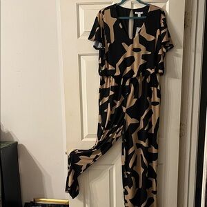 Cato Black and Tan Jumpsuit